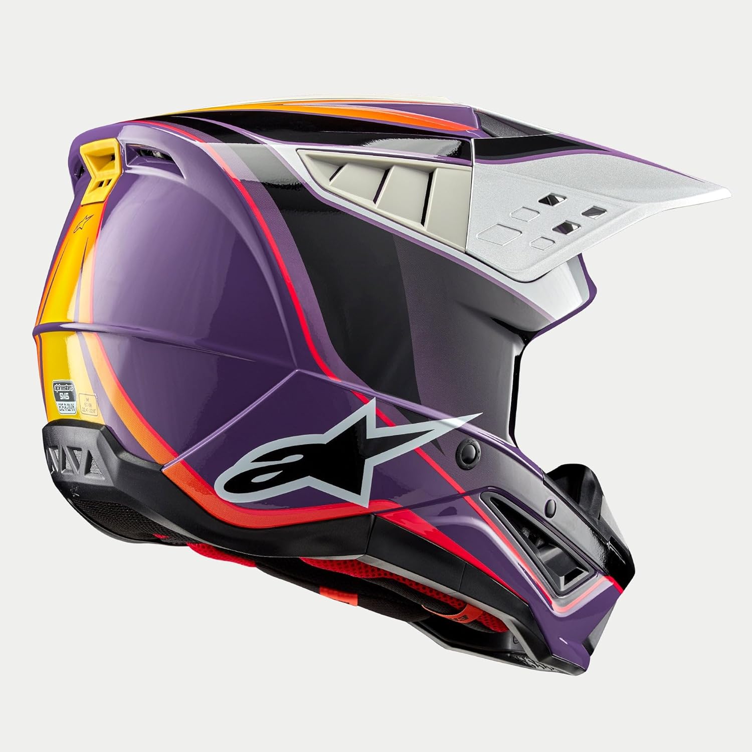 Alpinestars SM5 Sail Helmet, XL, Violet/Black/Silver Glossy
