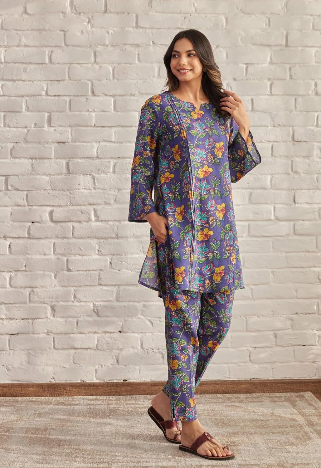 NAINVISH Cotton Blend Coord Sets for Women | Ethnic Co Ord Set | Casual Wear Pant Top Set | Fancy Co-Ord Set | Full Pair Set | Women Kurta Sets | Women Kurta Pant Set | Top Pant Set 3 81cMYjUb6PL. SL1500