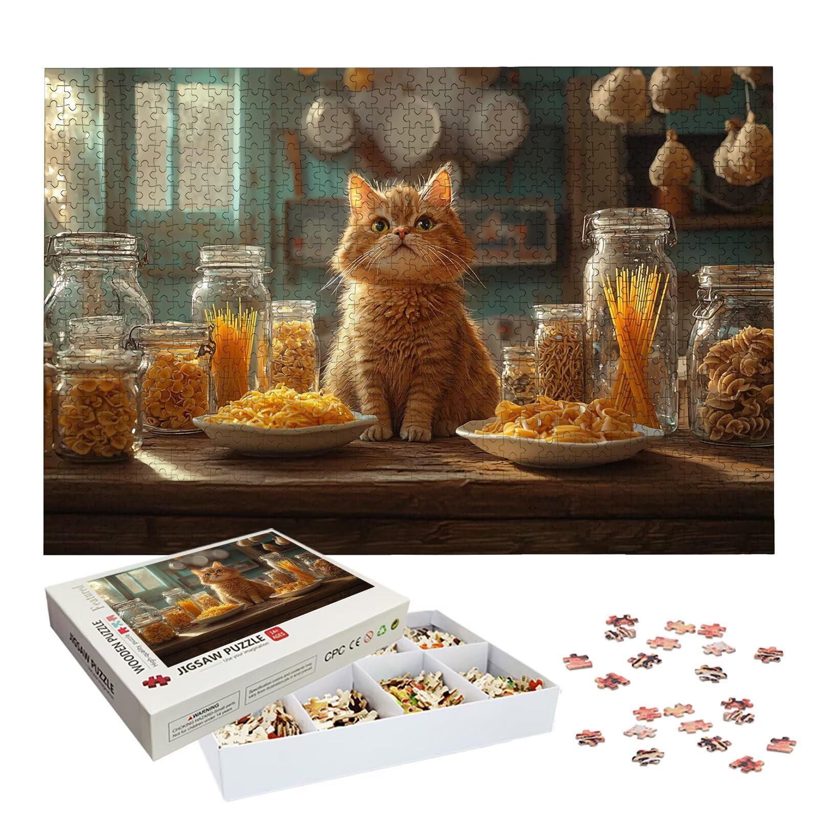 Puzzle 2000 Piezas Adultos, Puzzle Gato con Exquisita Caja de Embalaje, 2000 Piezas Rompecabezas Desafiante para Adultos, Rompecabezas Bar para Toda la Familia, Regalo Mujer, Regalo Hombres, -8902