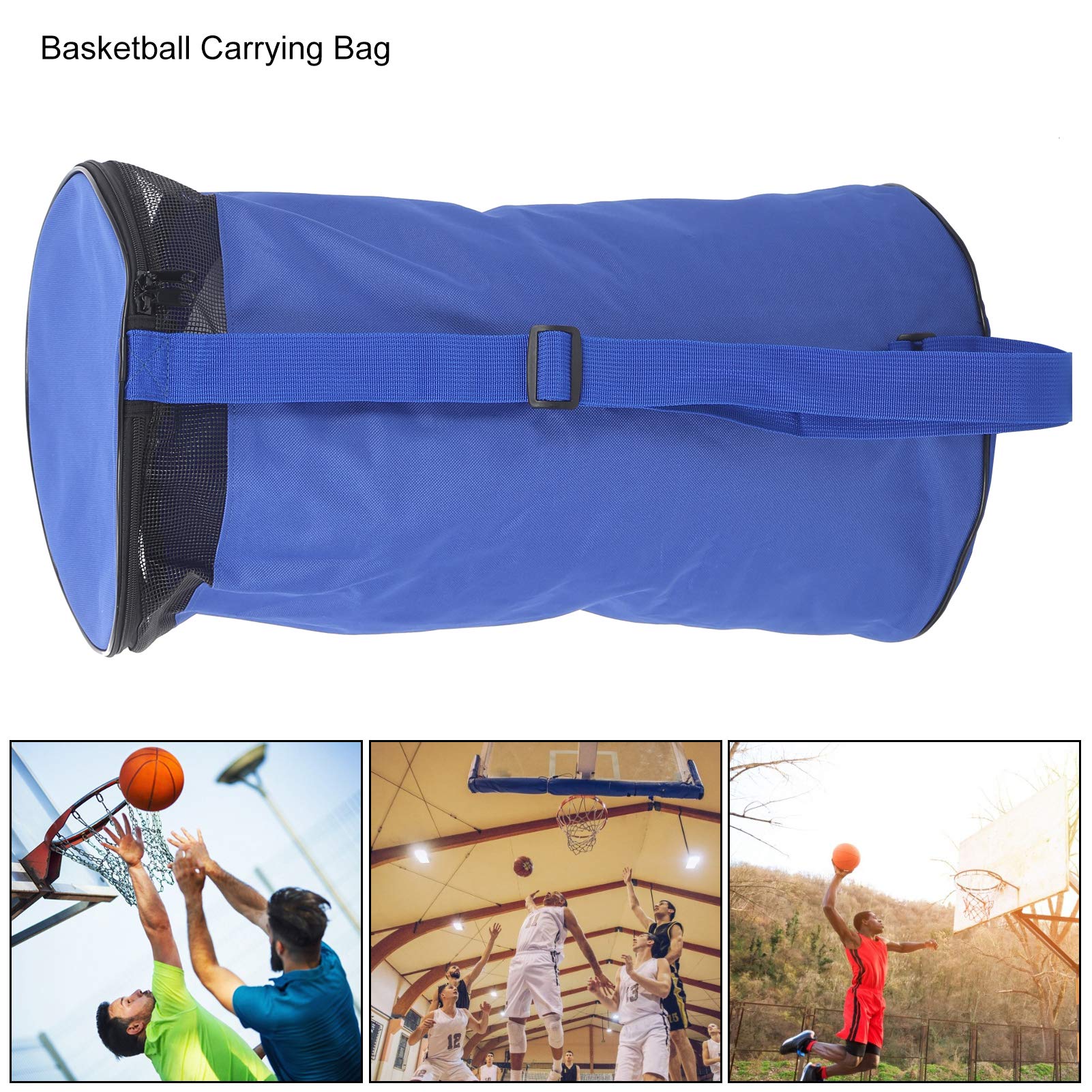 Sac de Transport de Basket-Ball, Sac de Transport à Bandoulière Unique pour 2 Ballons de Basket, Deux Balles, Sac à Dos de Transport pour Basket-Ball, Volley-Ball, Football,