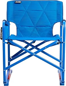 Coleman Pro Rocker Chair, Easy & Fast Folding, Up to 250lb Capacity, Great for Camping, Easily Portable, Neptune