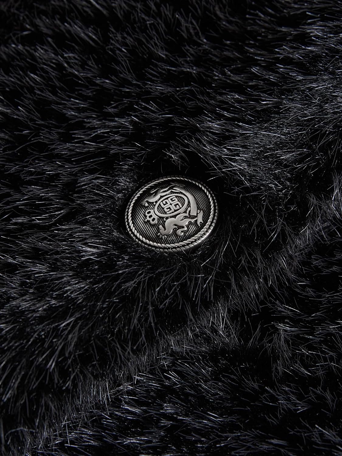 Men's Faux Fur Coat, Mid-Length Mink Trench Coat,Reversible Fluffy Thick Open Front Lapel Winter Outerwear Fur Jacket