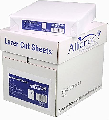 Miniatura 10 de Hoja de corte láser perforada de Paper Alliance de 8.5 x 11 pulgadas, 20 libras, 92 brillantes, fabricada en los Estados Unidos (3.5 desde abajo,