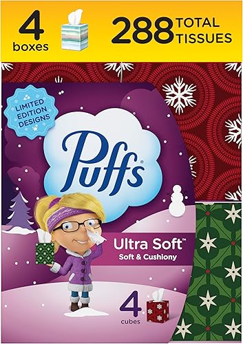 Miniatura 16 de Puffs Pañuelos faciales ultra suaves, 18 cubos, 56 pañuelos faciales por caja