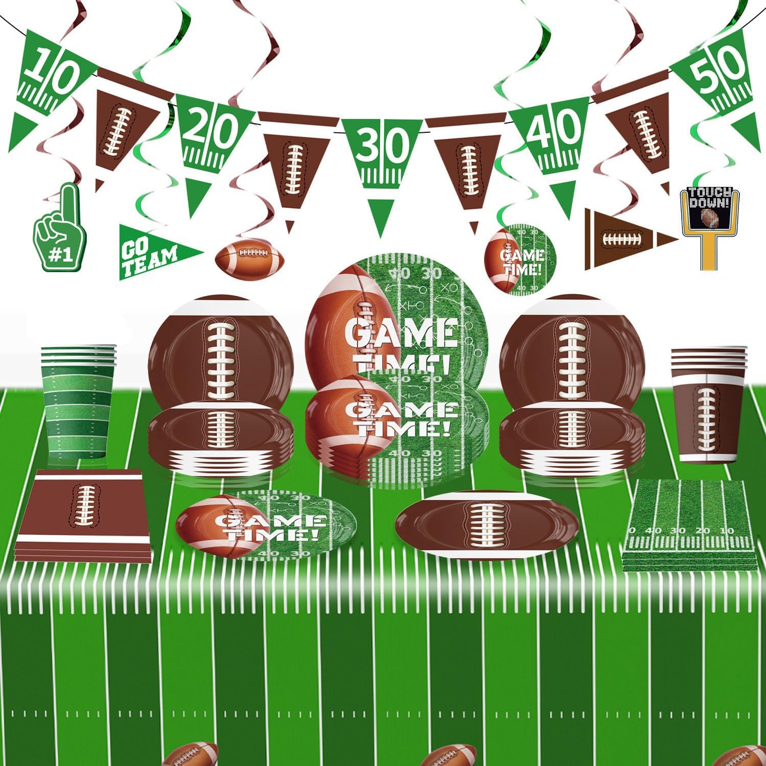 Football Party Decorations - 100 Pcs Party Supplies