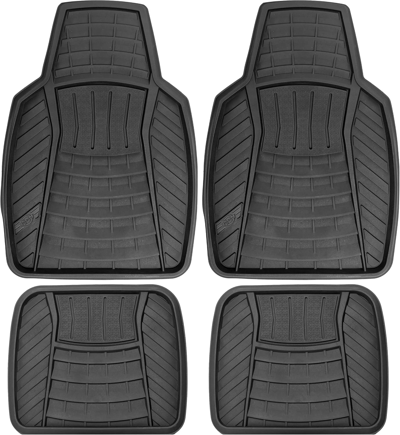 Dickies 4Piece HeavyDuty AllWeather Floor Mats for Cars