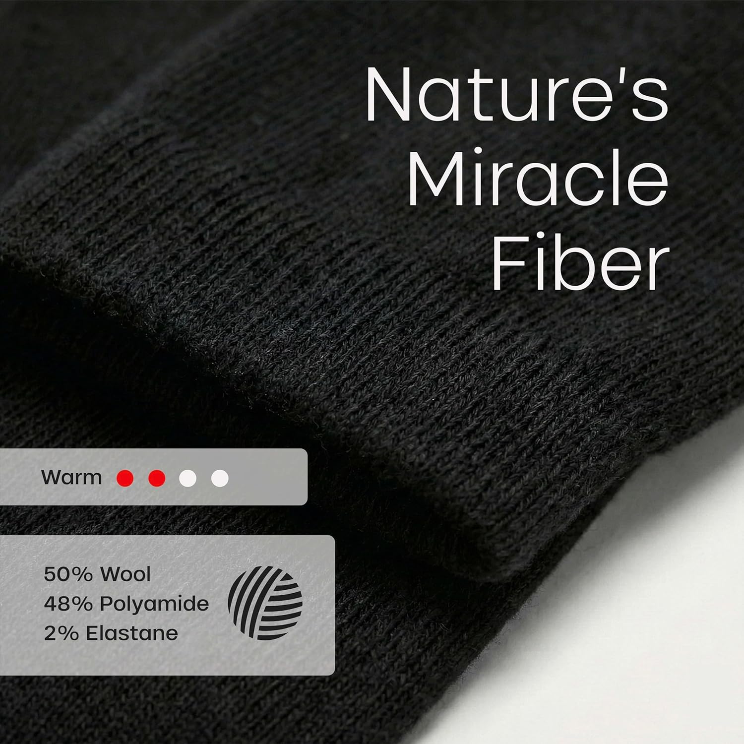 Janus Wool Merino Socks 3 Pair - Lightweight, Water-wicking, Essential Thermal Footwear for Hiking - Image 2