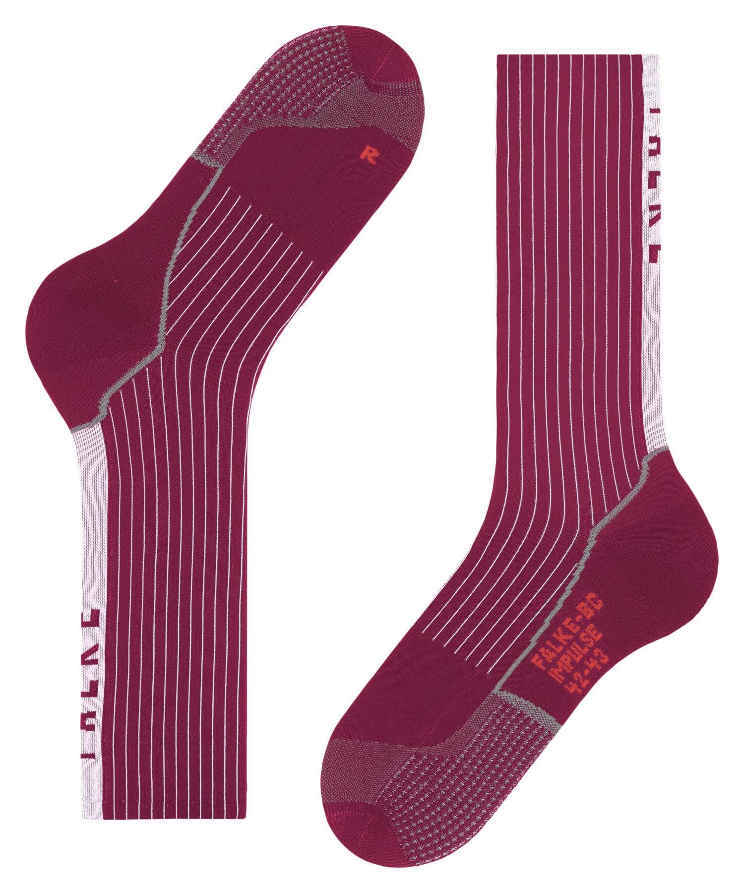 FALKE BC Impulse U SO respirantes anti-ampoule 1 paire, Chaussettes de cyclisme Mixte, Rouge (Rose 8564), 37-38