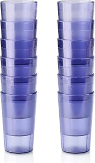 New Star Foodservice Restaurant-Grade Polycarbonate Beverage Tumblers, 5 oz, Blue, Set of 12