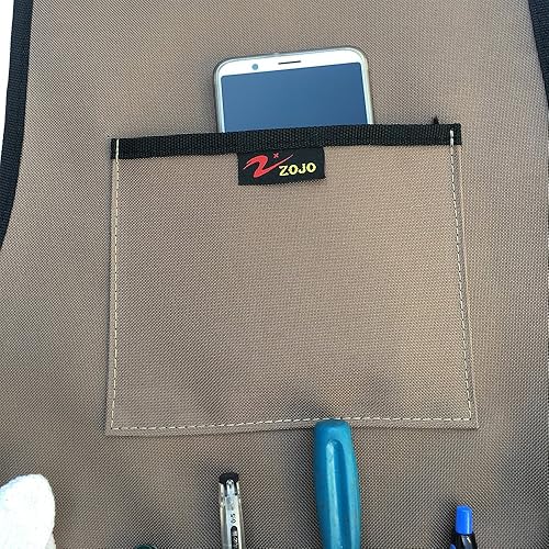 Miniatura 4 de zojo Delantal de herramientas de jardín impermeable con bolsillos para herramientas apto para trabajadores de jardinería, mecánicos, artistas,