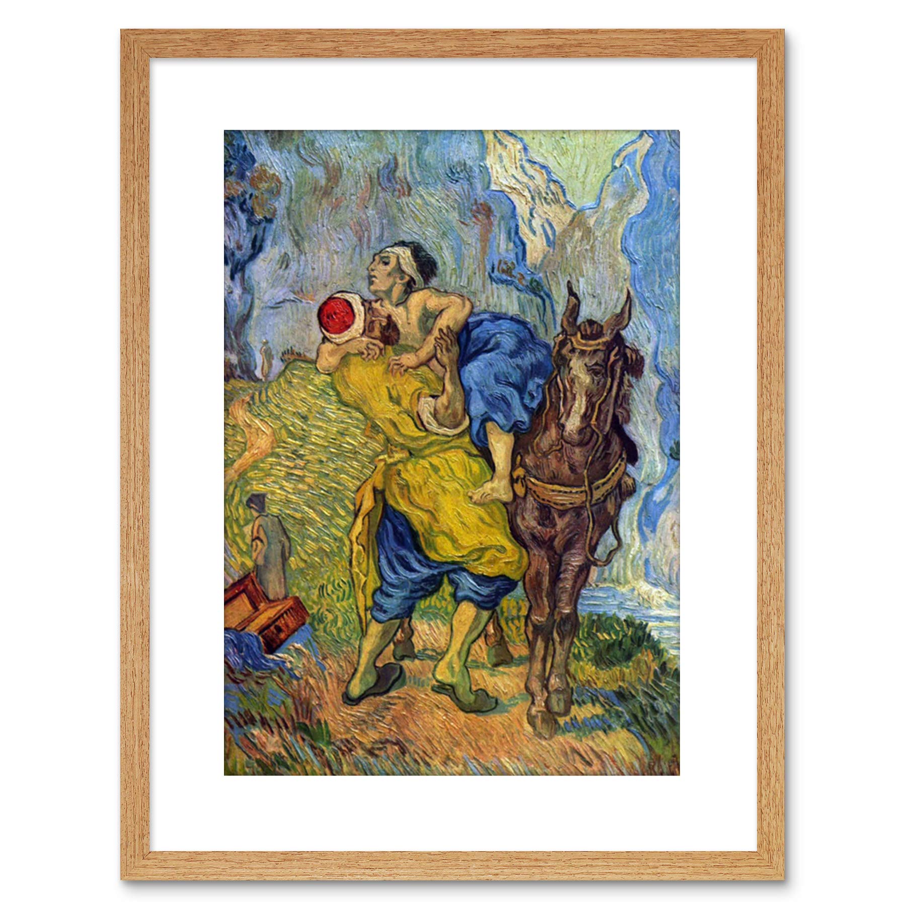 Wee Blue Coo 9x7 '' VINCENT VAN GOGH GOOD SAMARITAN OLD MASTER FRAMED ART PRINT F97X1617