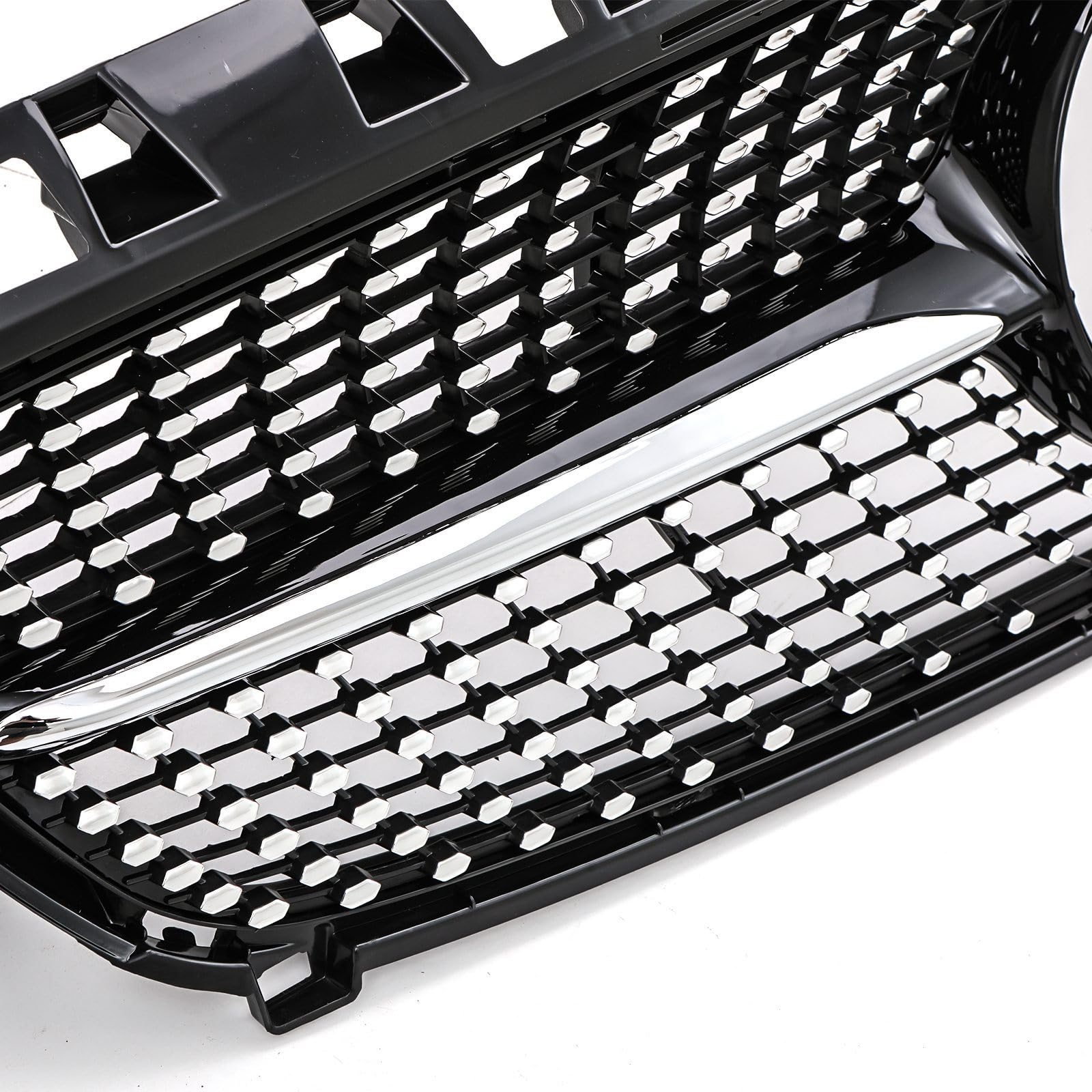 GRIGLIA PARAURTI ANTERIORE DIAMOND STILE NERO GRIGLIA PER MERCEDES CLASSE A W176 12-15