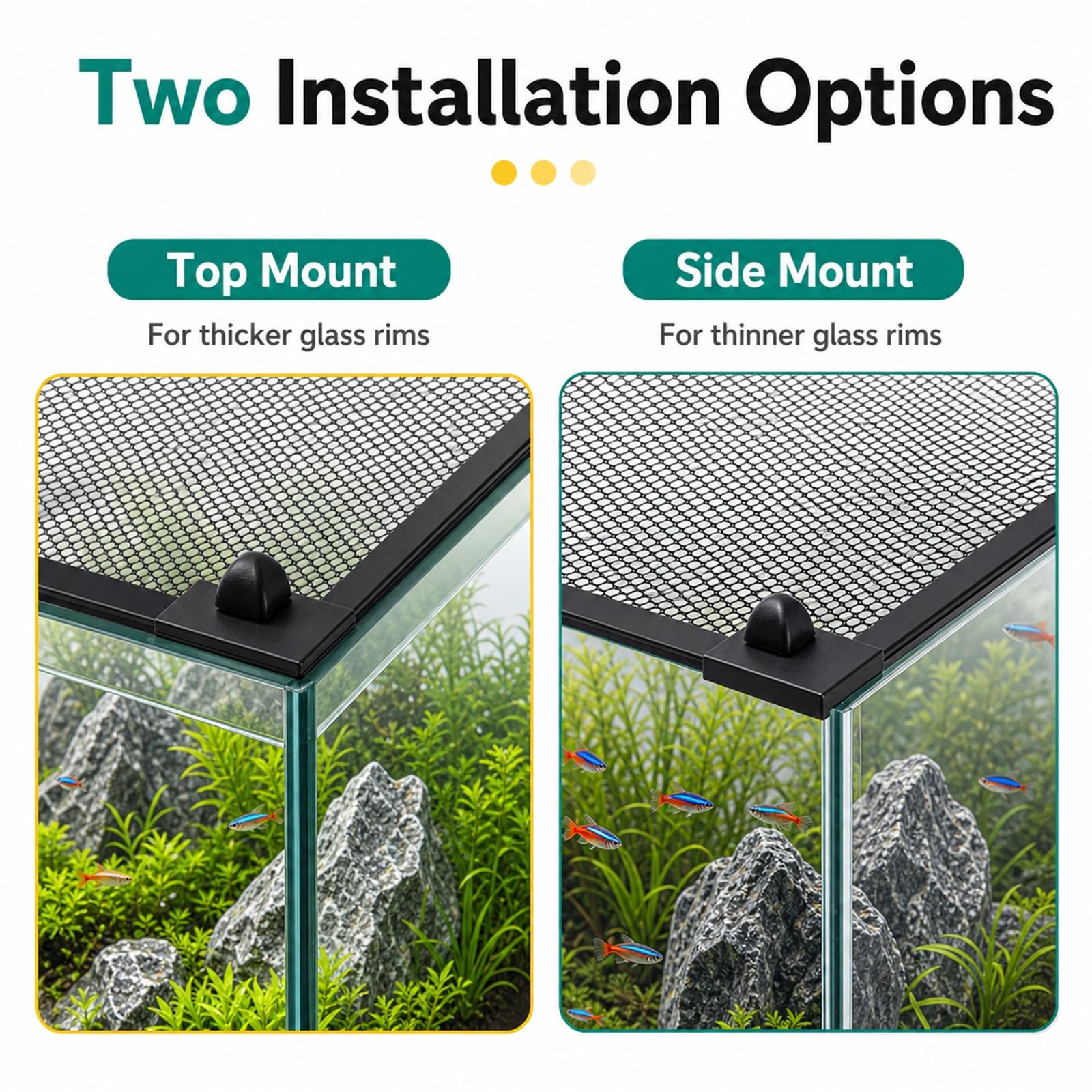 Aquarium Abdecknetz Magnetisch,Magnetische Aquarium-Anti-Sprung-Abdeckung,Aquarium-Abdecknetz,Nicht Leicht Verformbar,FüR Zuhause Eingangsbereich Hobbyisten ZüChter