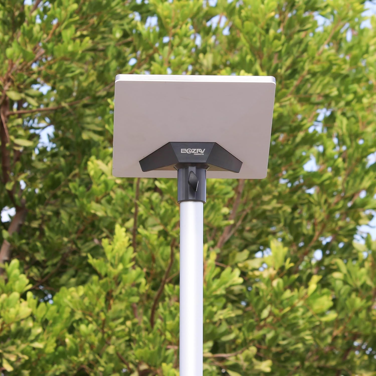 EEZ RV Products Retractable Aluminum Pole (16 Gauge)-10ft with Starlink Mini Adapter, Ladder Mount are Sold Separately