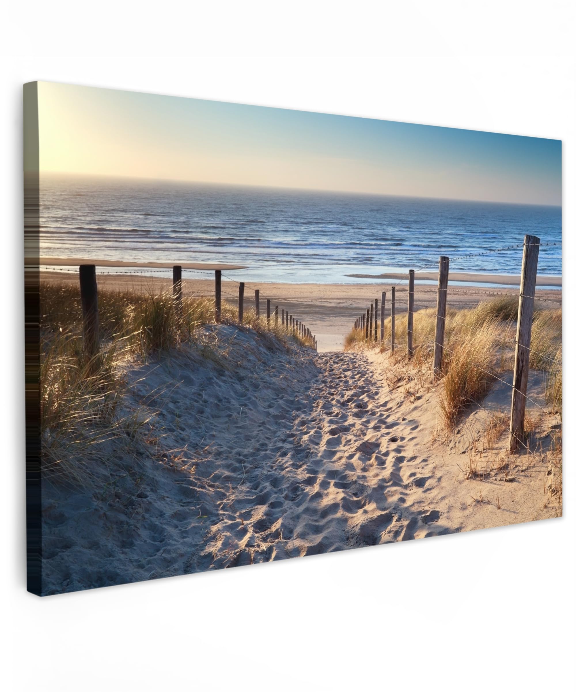 MuchoWow© Quadros Decoração Sala 60x40 cm Cuadros Decoracion Dormitorios Lienzos Decorativos para Dormitorios Modernos Playa - Mar - Duna - Sol