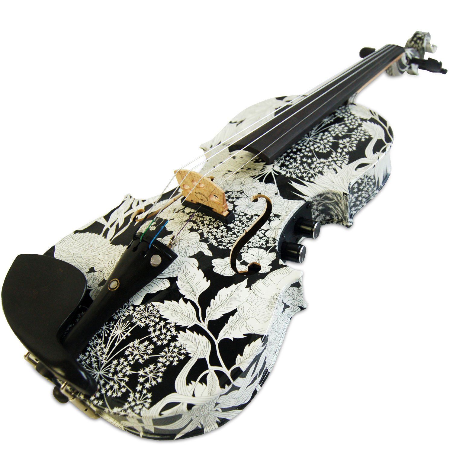 Aliyes faite à la main femmes/Gril électrique et acoustique pour violon 4/4 Taille complète kit pour violon en bois massif avec Ébène Fittings-kit YSDS-1310