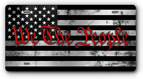 Miniatura 9 de Placa patriótica de aluminio para la parte delantera de camiones y automóviles, fabricada en los Estados Unidos, ajuste universal (1776 Eagle)