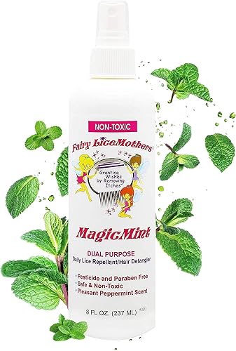 Fairy LiceMothers MagicMint Repelente de piojos para tratamiento de piojos de cabeza 8 fl oz paquete de 1