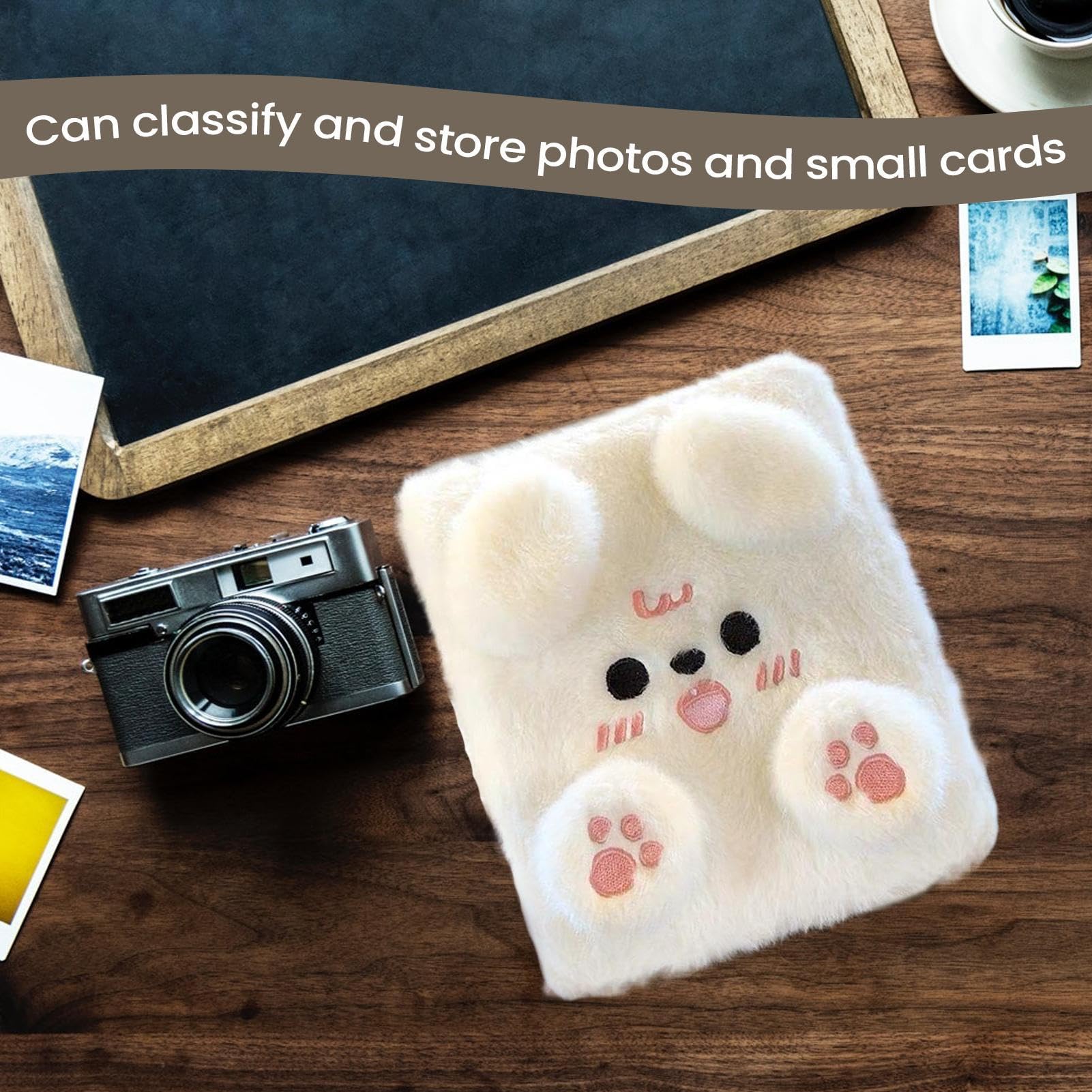 Raccoglitore Peluche Album per Raccolta Foto Formato A6 | Portafotocard Per Ricevute Biglietti Studenti Progetti Creativi Scrapbooking Etichette Casa Studio d'Arte e Aula