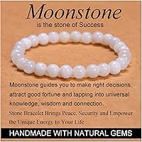 Vista 230 de MASSIVE BEADS Pulsera elástica de yoga hecha a mano con piedra natural, cristal curativo, energía, regalos para adultos unisex de 0.157 in, 0.236