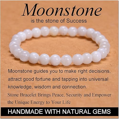 Vista 230 de MASSIVE BEADS Pulsera elástica de yoga hecha a mano con piedra natural, cristal curativo, energía, regalos para adultos unisex de 0.157 in, 0.236