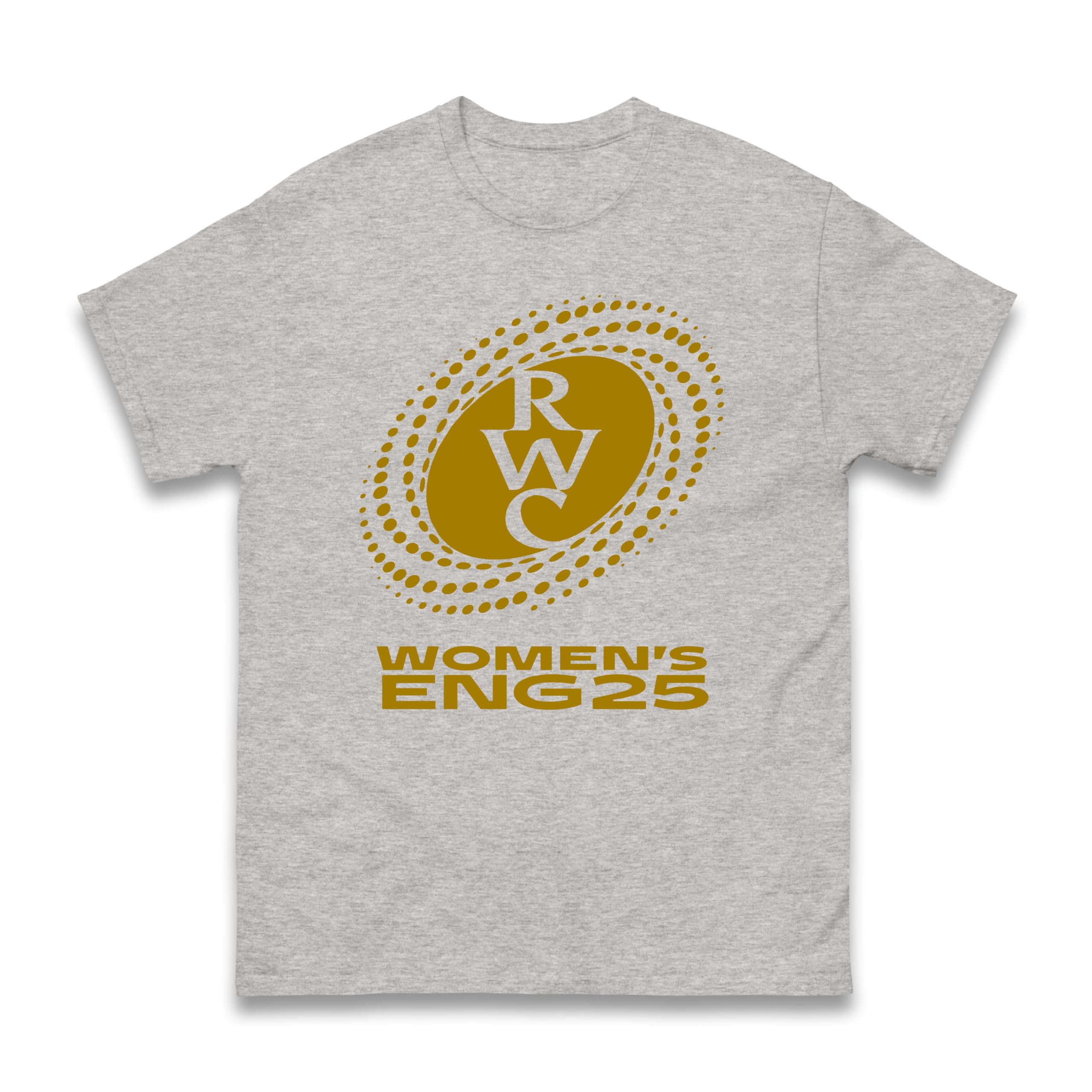 RWC England Rugby 2025 T-Shirt – England Rugby Fan Tee – Men Women Kids Sports Gift Shirt – Union Girls Fandom Unisex Top (Heather Grey, 3 Years)