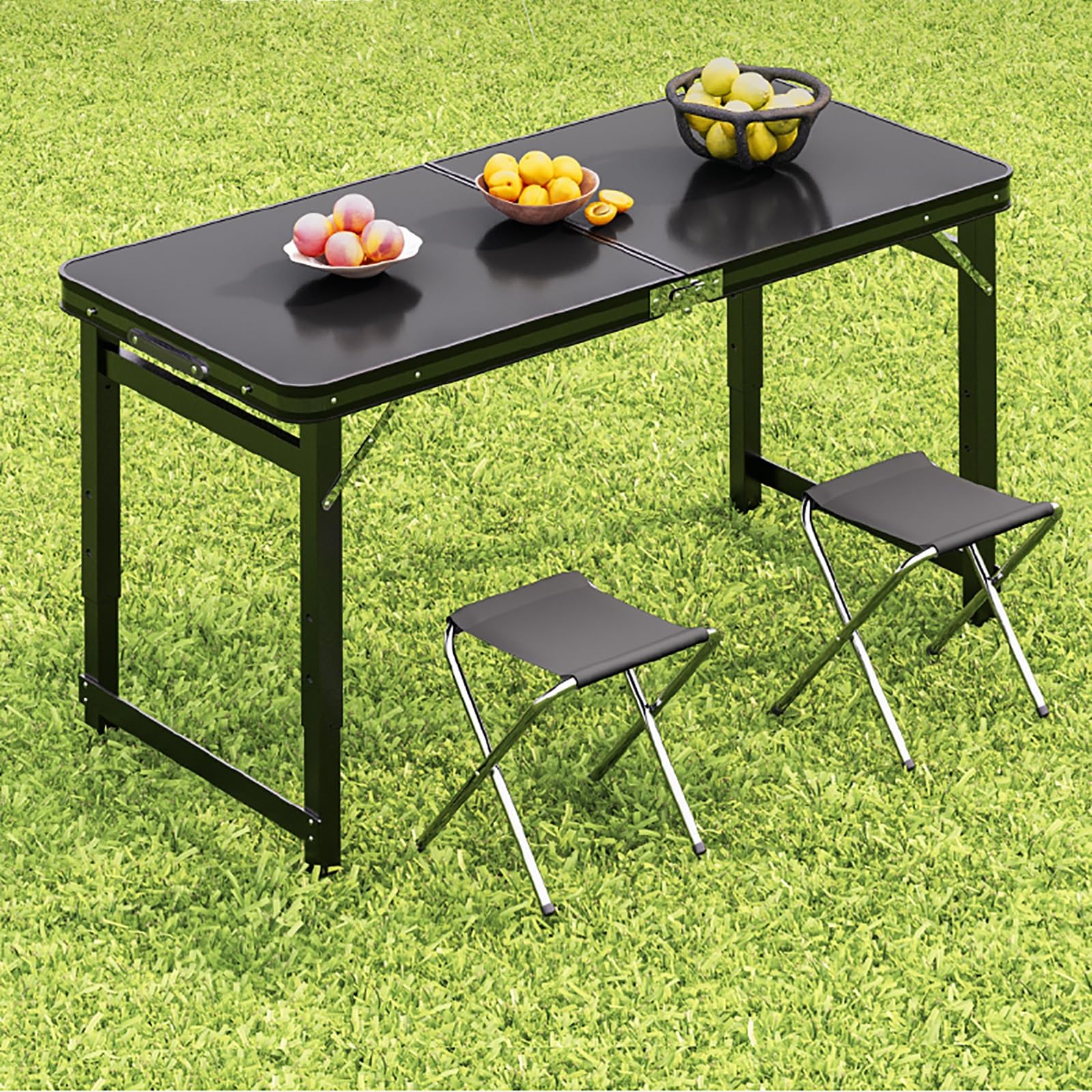 Klapptisch, 100 x 50 cm, höhenverstellbar, verstärktes Rohr, perfekt für Camping, Picknicks, Nachtmärkte und Straßenstände, tragbares und langlebiges 