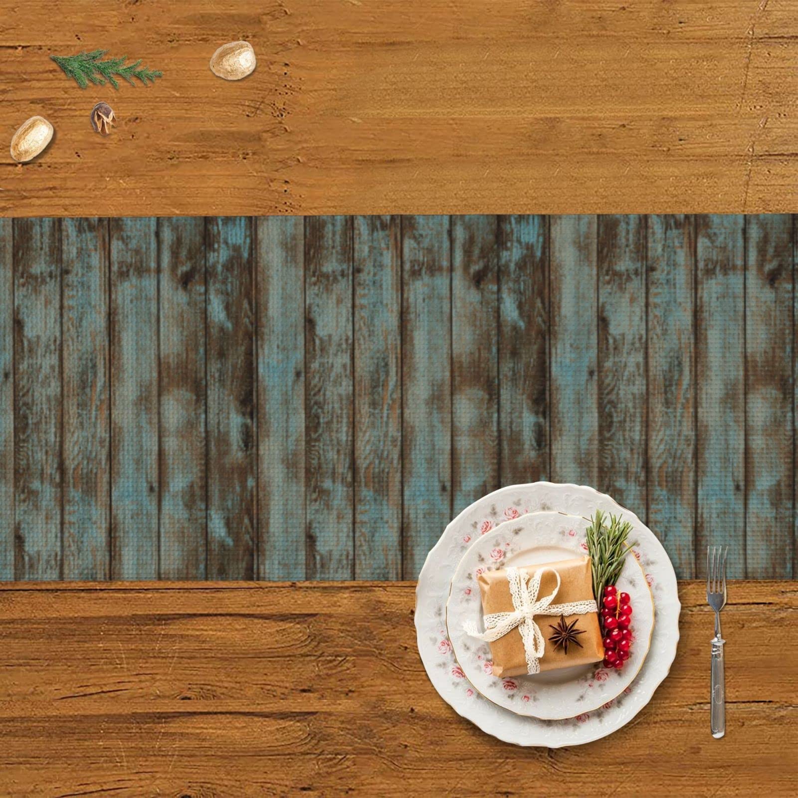 Lot De 6 Chemins De Table Rustiques En Bois - 35x274 Cm - Décoration Western, Barbecue, Anniversaire