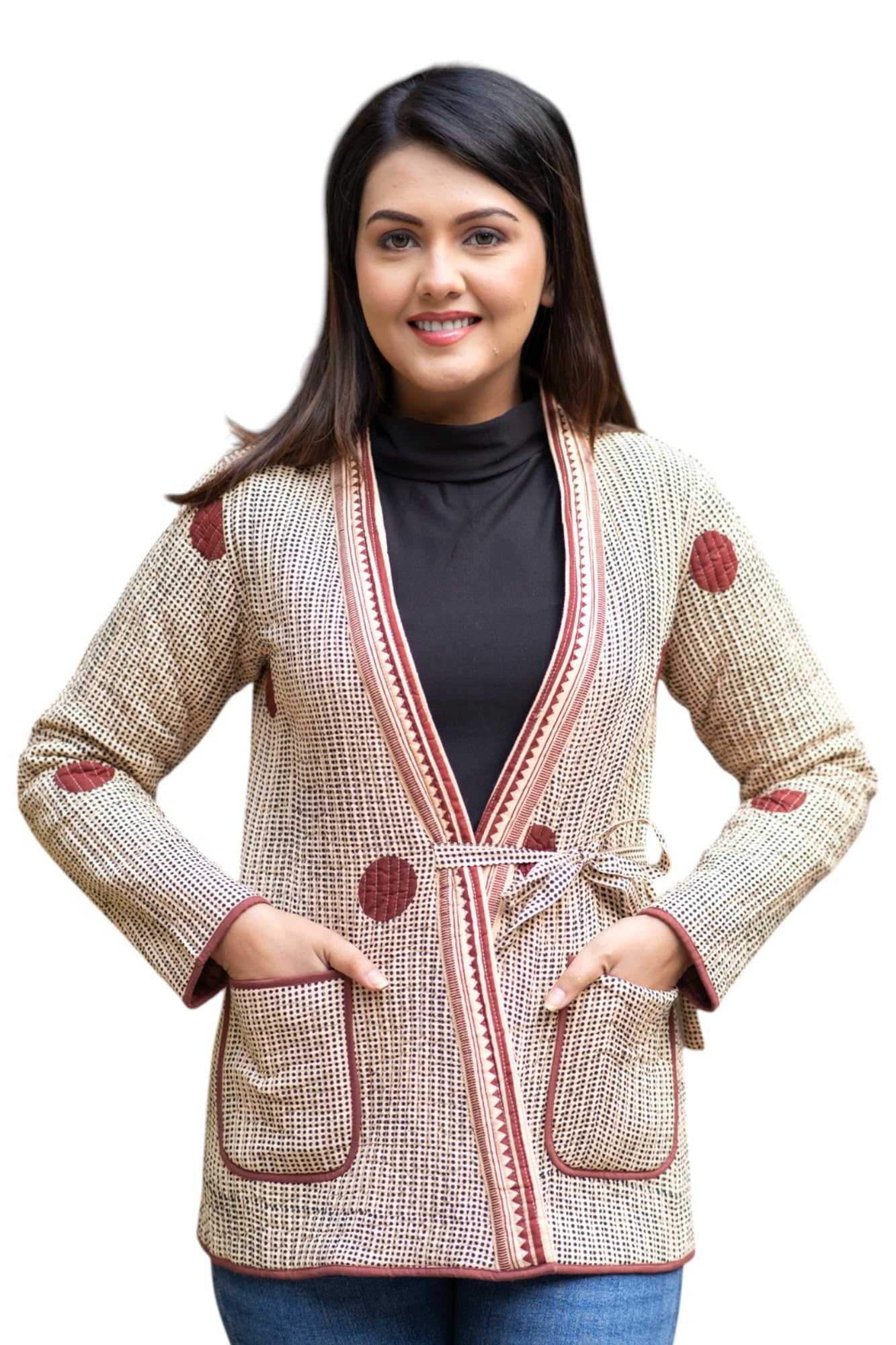 Cotton Quilted Jacket for Winter | Warm Lightweight, Soft Quilted, Casual Jackets for Women Printed Quilted Jacket-image-14