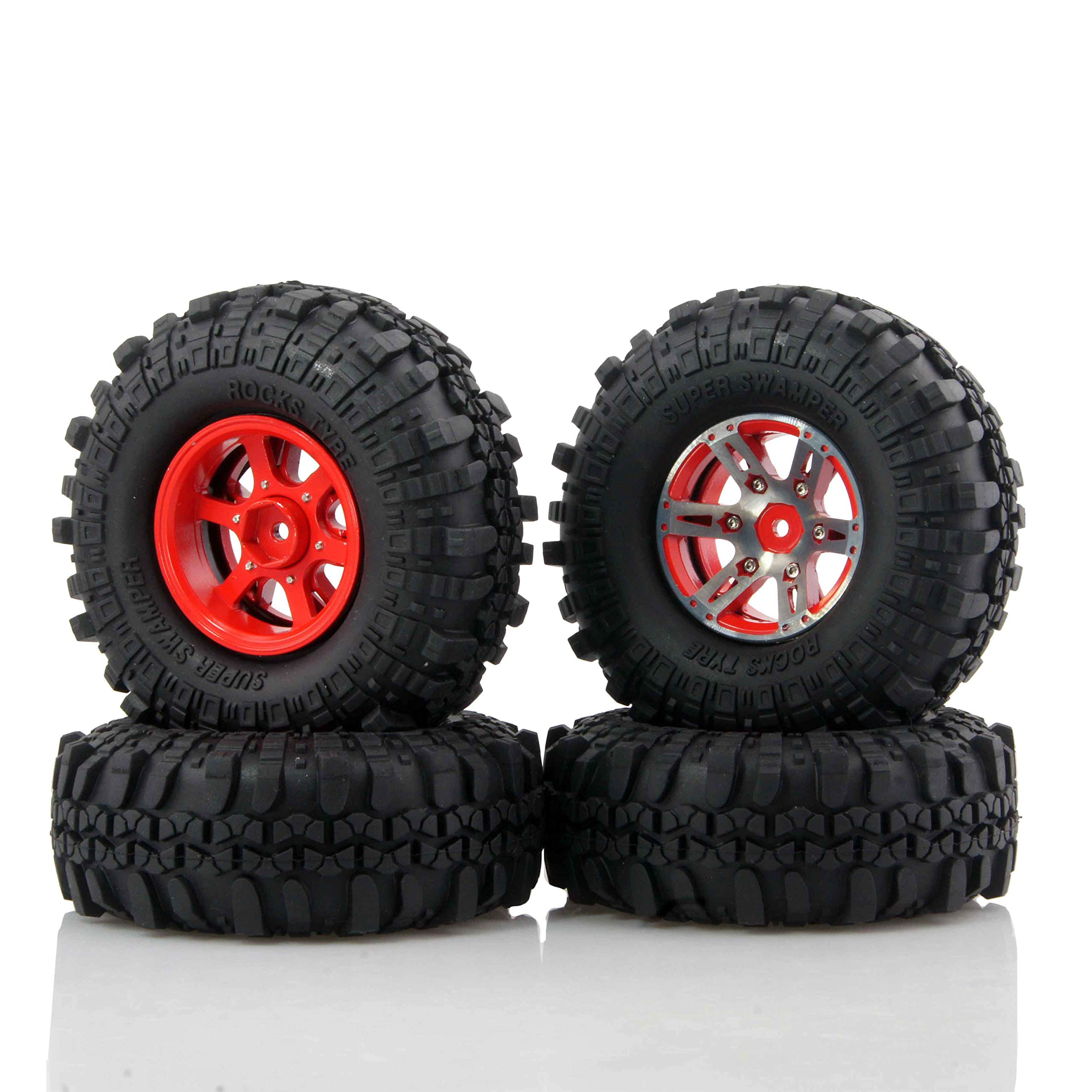 Amazon | Boliduo 110mm RCロッククローラータイヤ メタル1.9インチ