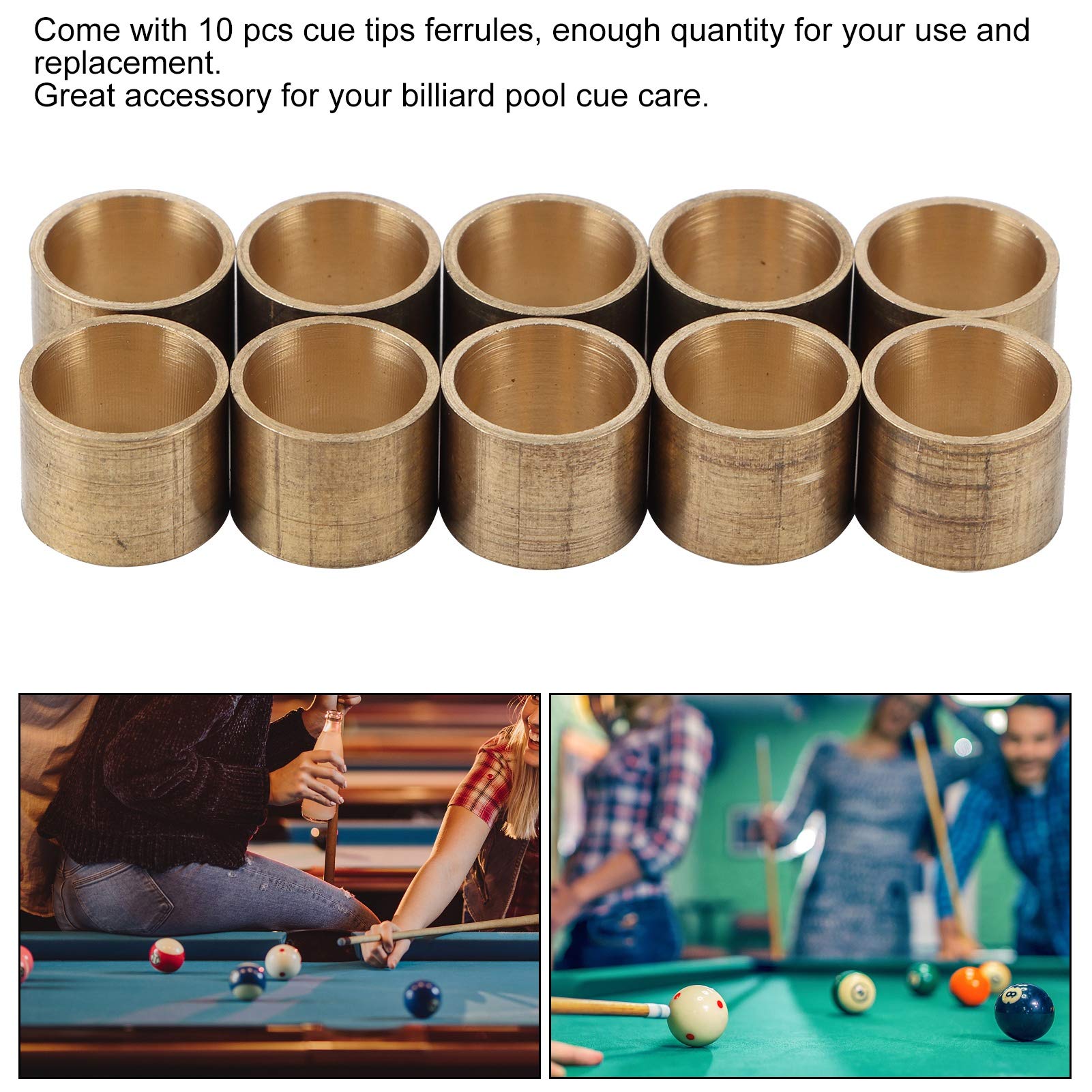 10 Puntali Per Stecca Da Biliardo - Ricambio In Pelle PU Filettato 11mm | Per Snooker E Control Game - Foto 8