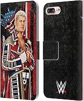 Vista 118 de Head Case Designs Officially Licensed WWE American Nightmare Flag Cody Rhodes Leather Wallet Case Compatible with Apple iPhone 7 Plus/iPhone 8 Plus