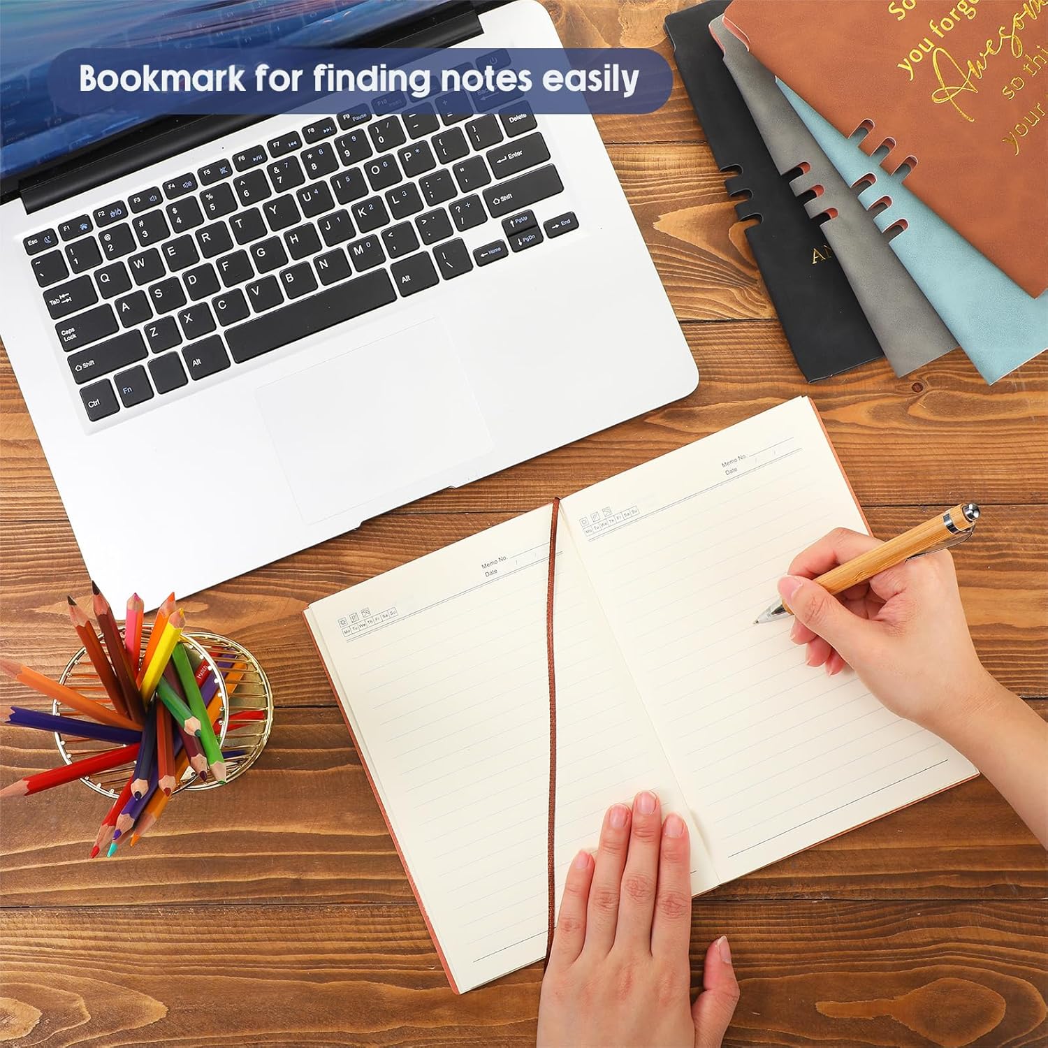 Fulmoon 10 Pcs Valentines Employee Appreciation Gift Bulk Inspirational Thank You Notebook A5 Leather Notebooks Mentor Retirement Gift for Coworker Team Staff PM Assistant Leaders Office(Stylish) - Image 5