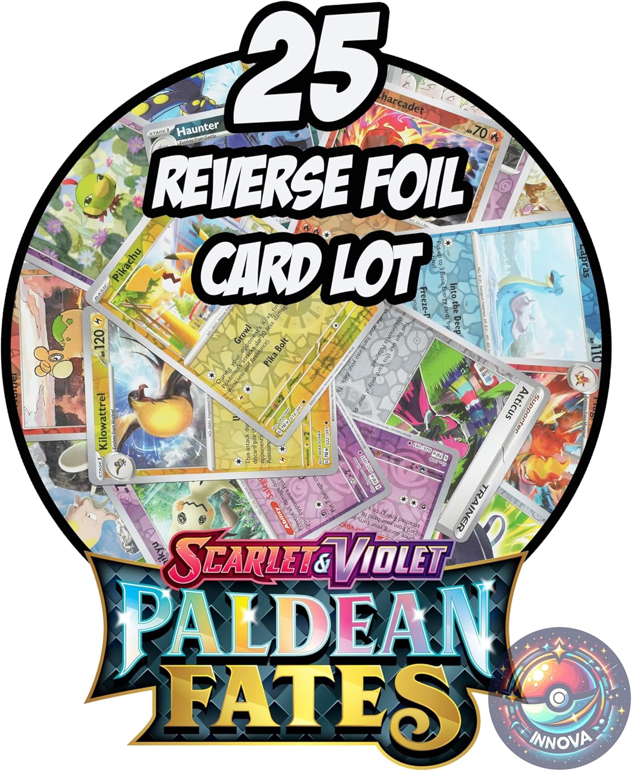 Paldean Fates – Pokemon 25 Reverse Foil Card Lot