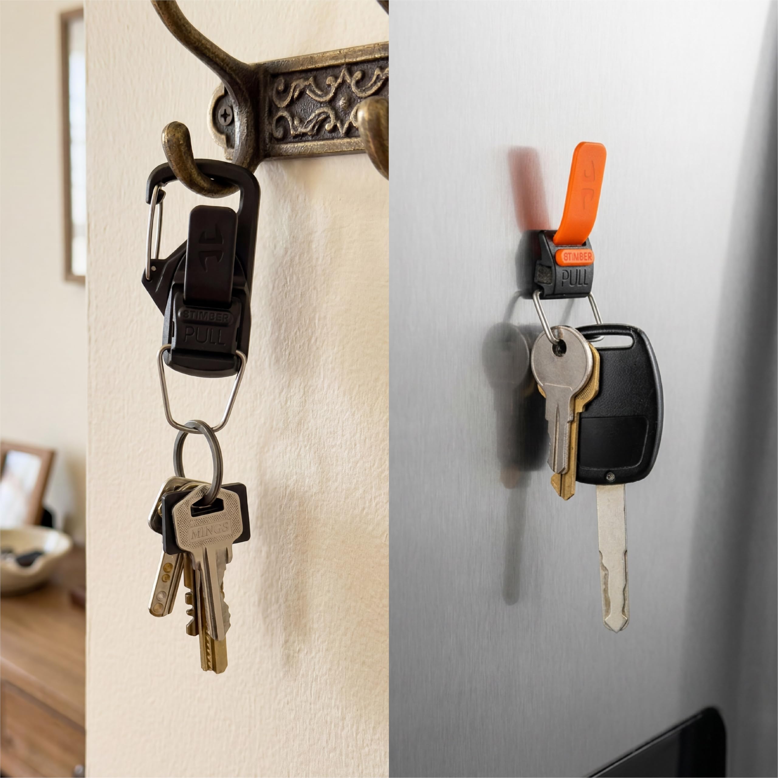 8TIMBER Terra Clip Magnetischer Schnellverschluss Schlüsselanhänger - Mühelose Karabiner-Alternative für stilvolles Schlüsselmanagement überall mit schneller und einfacher Magnetlasche, Karabiner und