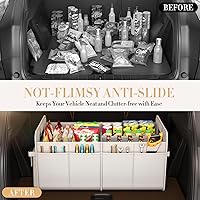 Vista 7 de Trunk Organizer For Suv & Sedan,Car Organizers and Storage, Waterproof Collapsible & Adjustable Straps,75L Sturdy Car Organization for Car