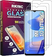 RKINC Screen Protector [3 Pieces] for Xiaomi Mi 10 Lite 5G, Tempered Glass Film, 9H 0.33 mm [Lifetime Warranty][Anti-Scratch][Anti-Shatter][Bubble Free]