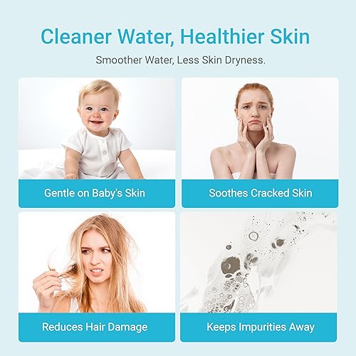 Miniatura 7 de AQUA CREST Filtro de ducha de repuesto para JOLIE FILTERED SHOWERHEAD, cartucho de repuesto de filtro de ducha de alta presión para cabello y piel