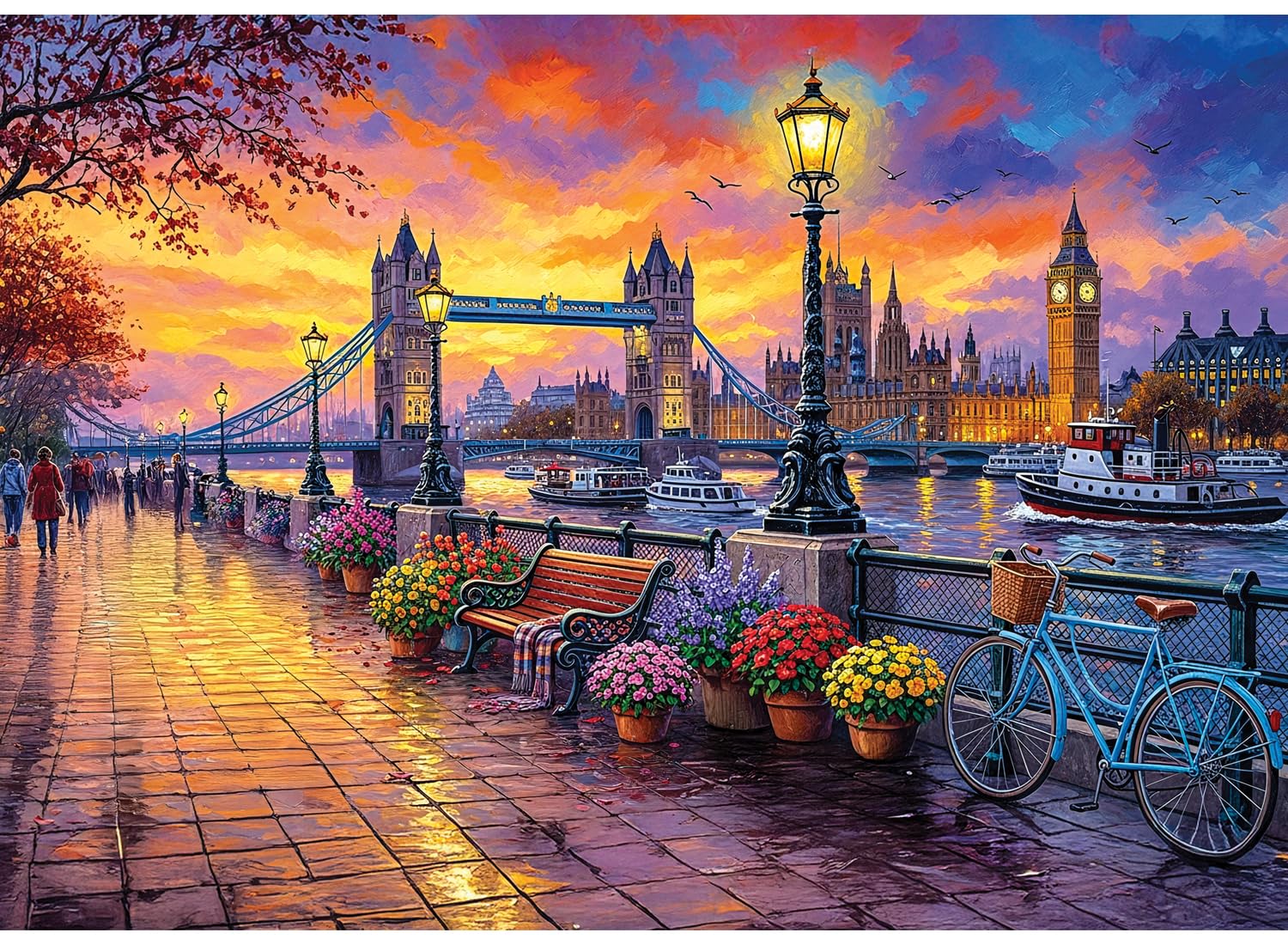Anatolian Puzzle -Tower Bridge II 1500 Piece Jigsaw Puzzle # 4583