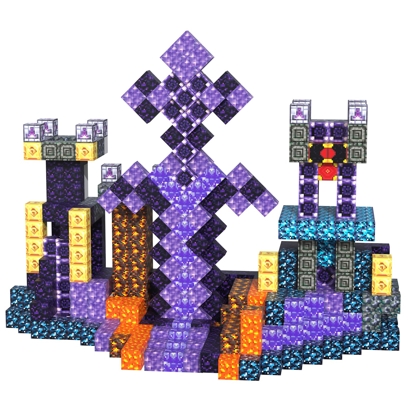 Magnetic Blocks Building Toys - 108PCS Magnet Building Block Set Construction Cubes STEM Sensory Stacking Kids Toy for Age 3-5, 4-8, 8-12