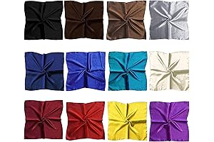 12 Pack Cute Small Silk Scarfs for Women Hair Neck
