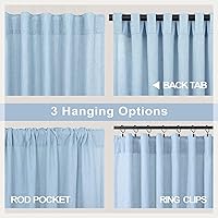 Vista 191 de Orange Linen Curtains 72 Inch Length for Living Room 2 Panels Set Back Tab Loop Pocket Semi Sheer Copper Brown Burnt Orange Curtains for Bedroom