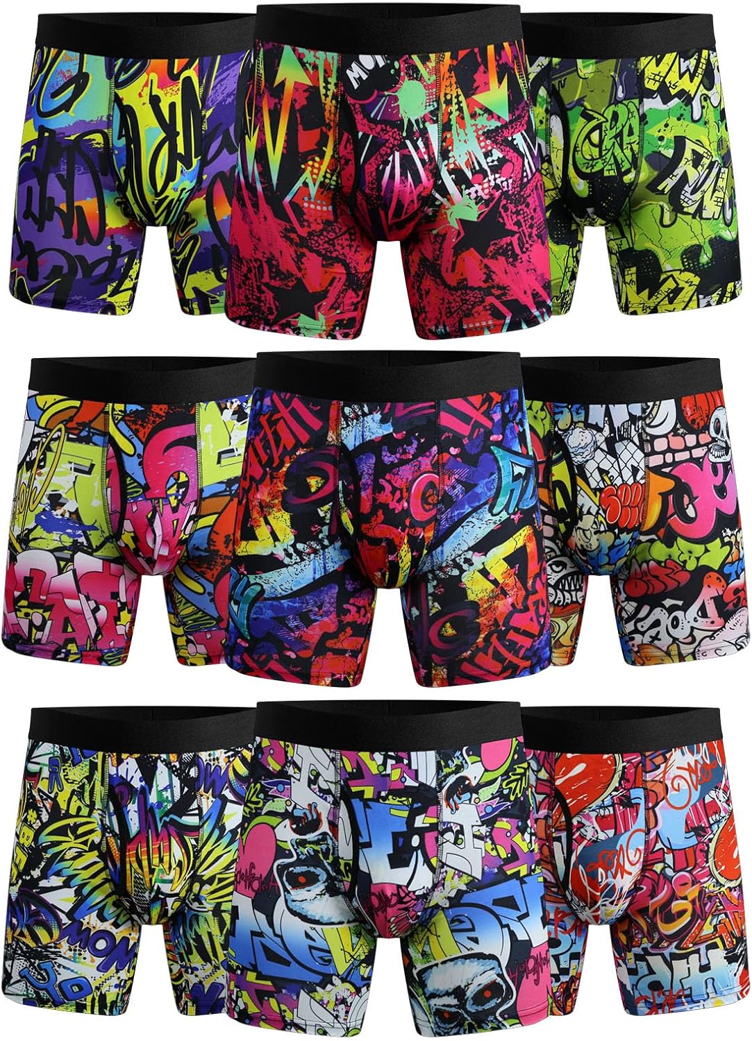 Men's Underwear Long Leg Boxer Briefs for Men With Pouch,No Ride Up Boxer Briefs Multipack