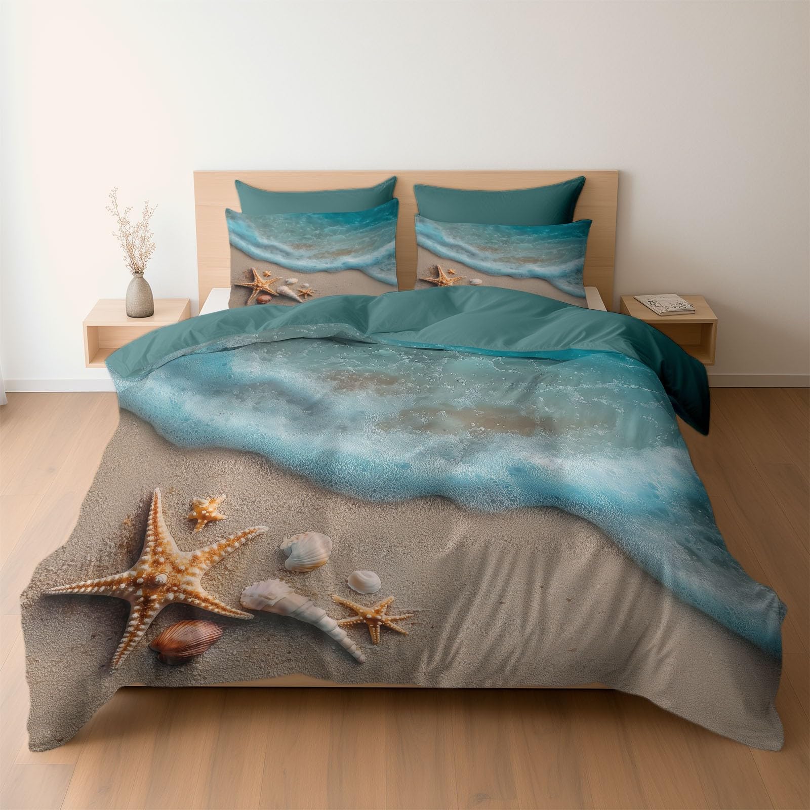 Housse de couette élégance moderne 220x240cm en tissu haut de gamme toucher velours
