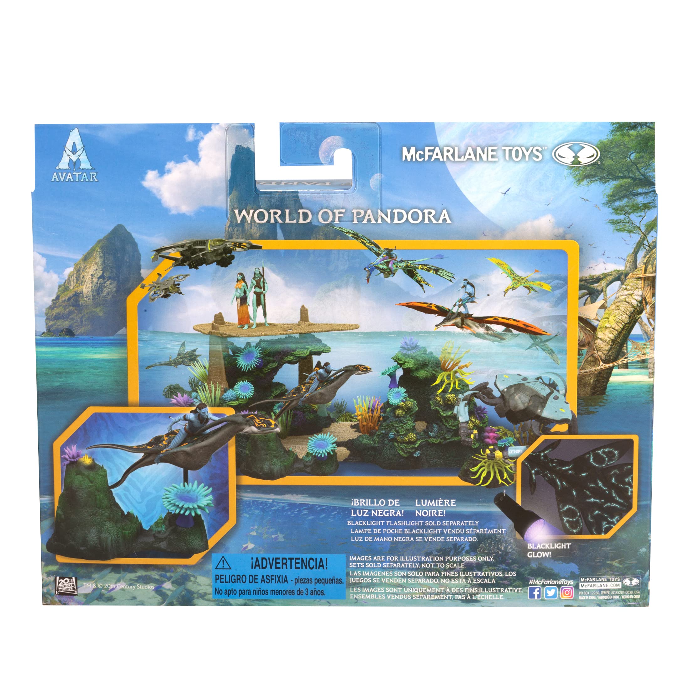 McFarlane Zabawki, awatar Disneya, World of Pandora Neteyam i Ilu Avatar, zestaw figurek kolekcjonerskich zabawek Disneya - wiek 8+