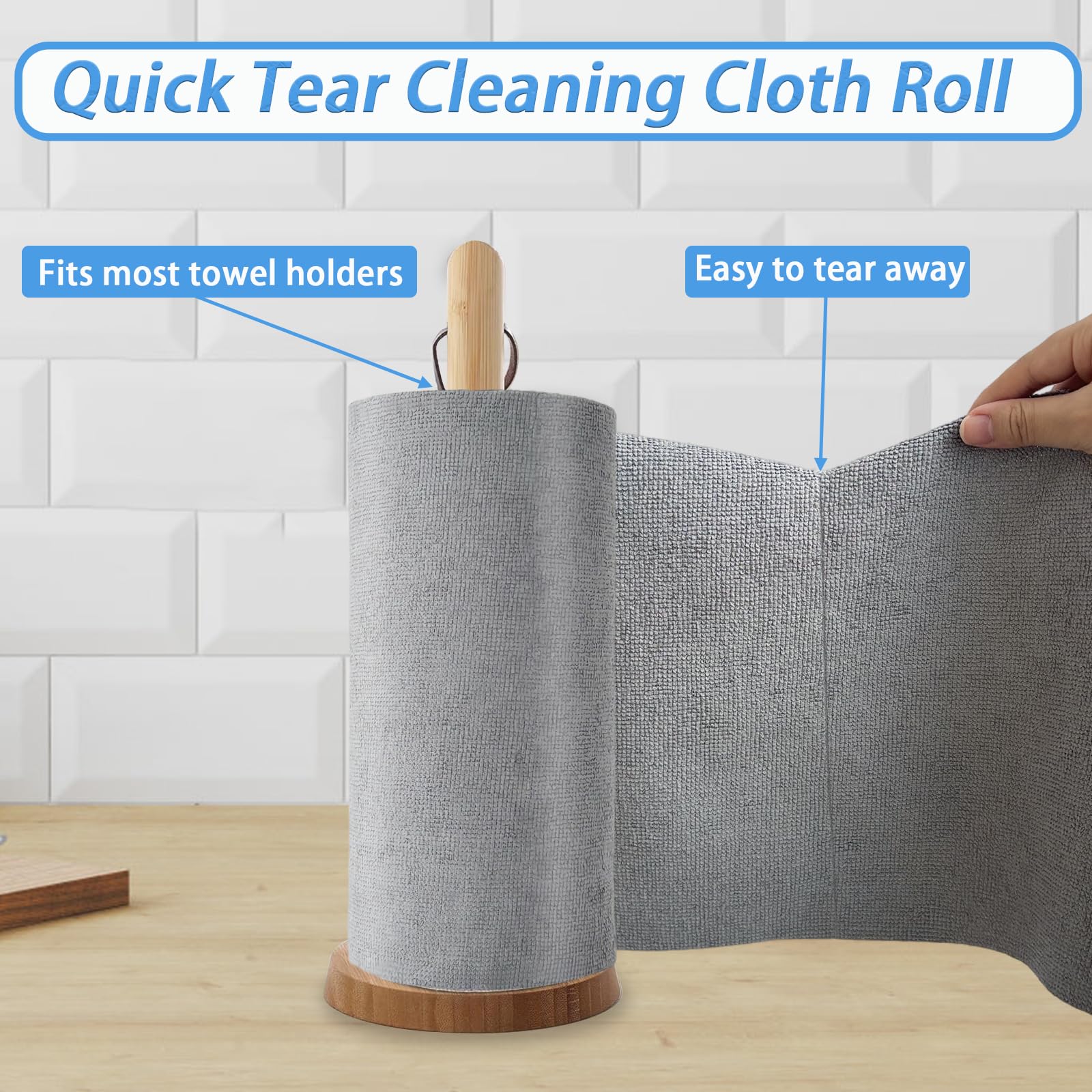Paquete de 75 paños de limpieza de microfibra, reutilizables, lavables, ultra absorbentes, paños de cocina para coche, hogar, garaje o tienda (gris)