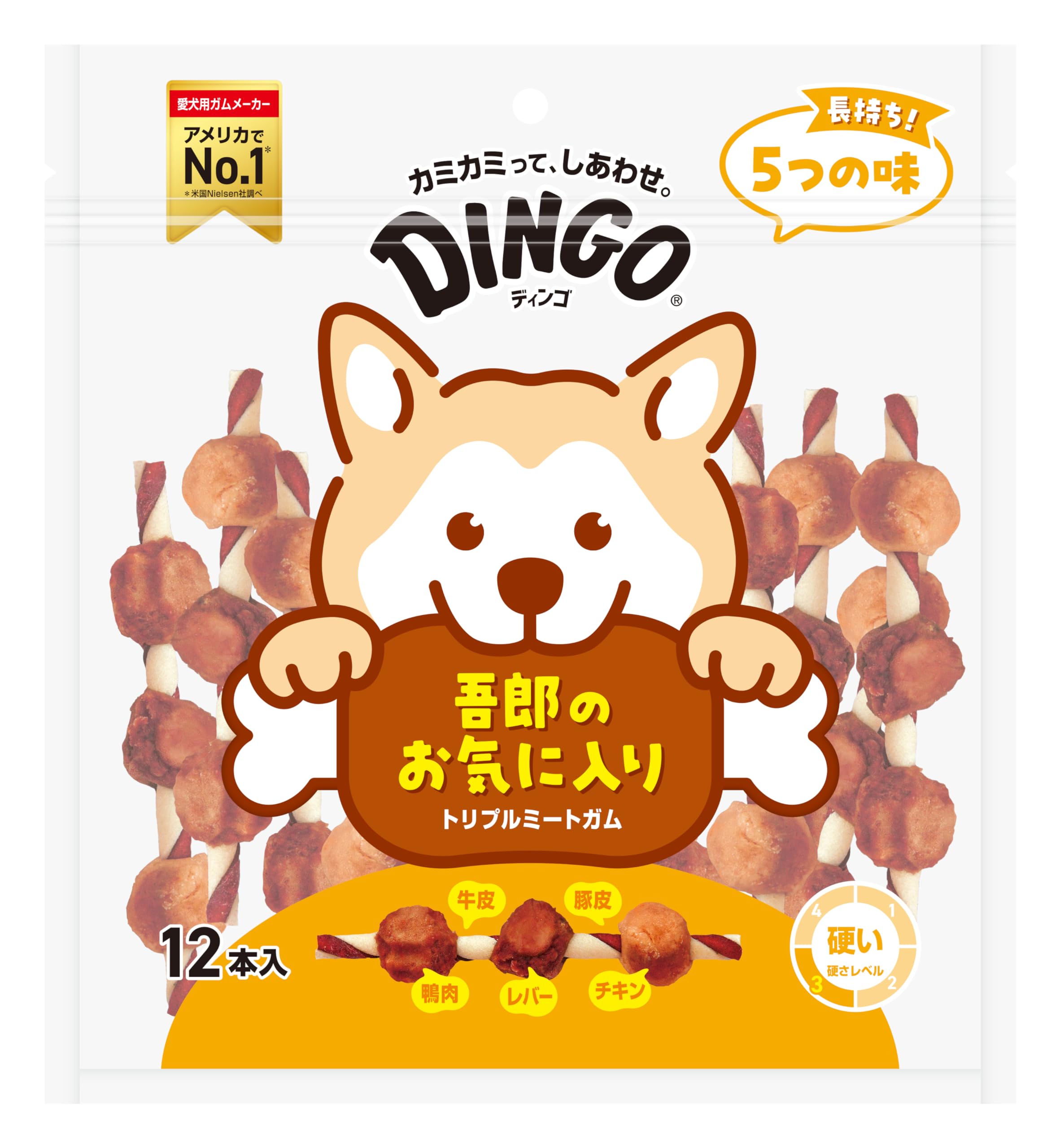 Amazon | ディンゴ (Dingo) 犬 おやつ トリプルミートガム 12本入×3個