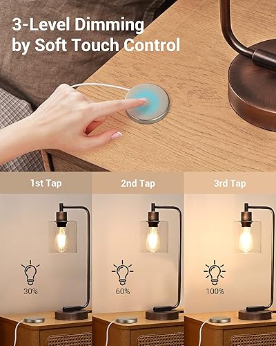 Miniatura 2 de DEWENWILS Interruptor de atenuación táctil, control de almohadilla táctil con 3 niveles de atenuación, luces LEDCFL regulables y bombillas