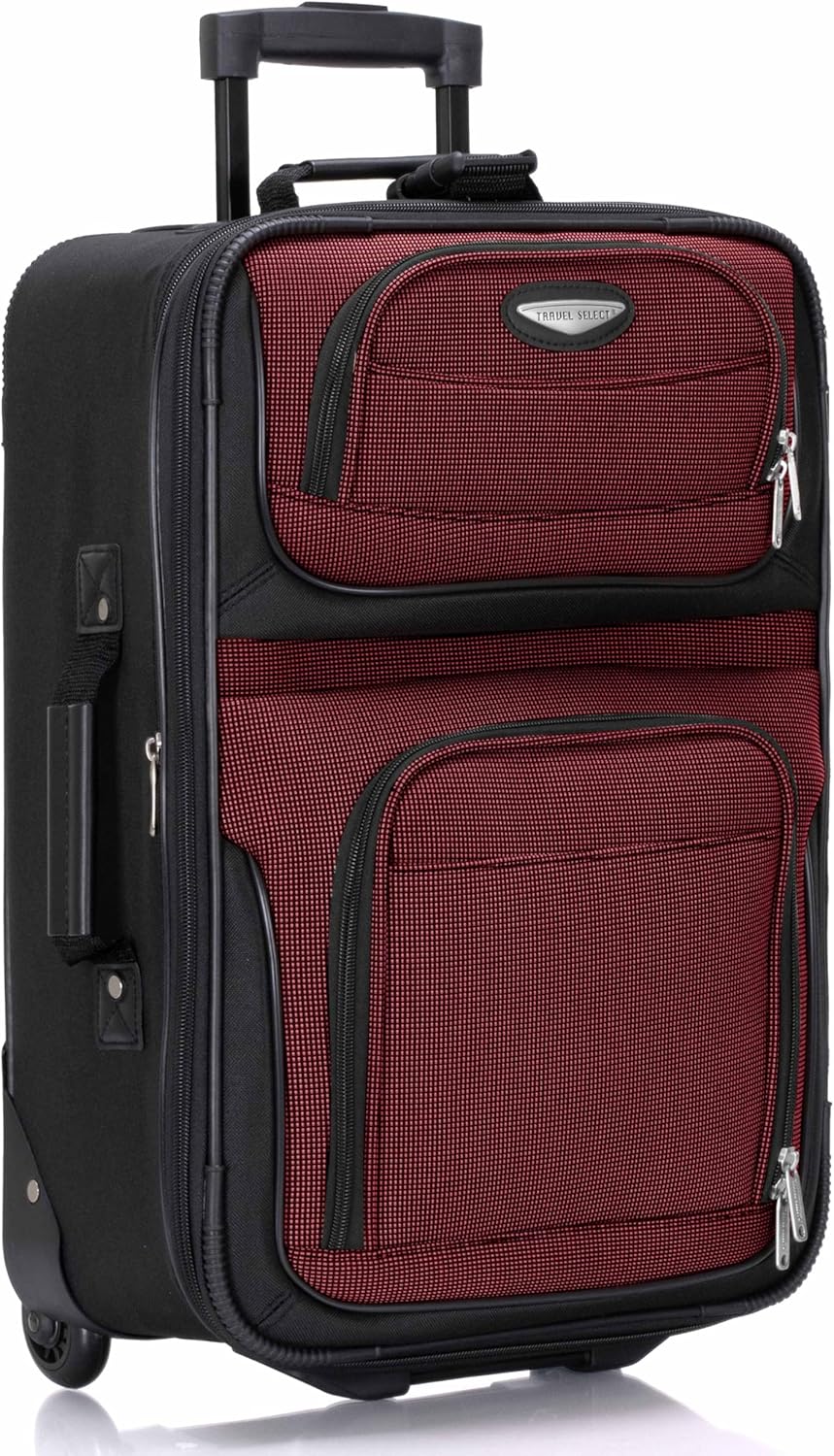 Travel Select Amsterdam Softside Expandable Luggage with Rolling Wheels, Burgund