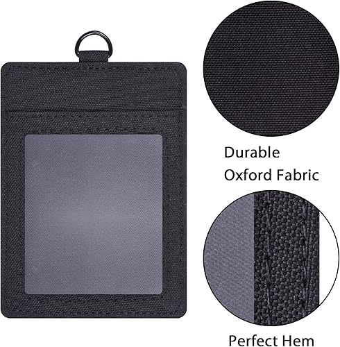 Miniatura 4 de Wisdompro - Soporte para tarjeta de identificación, cordón duradero de 23 pulgadas con soporte para identificación, hebilla desmontable de